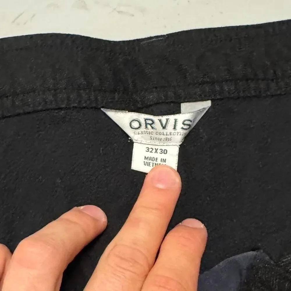 Orvis Men's Black and Navy Trousers